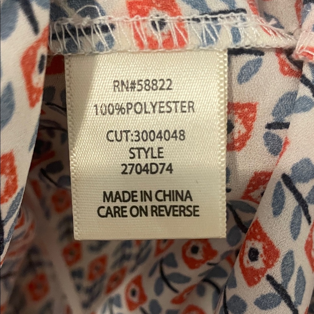 Max Studio Pink Patterned Ruffle Blouse - Picture 3 of 5